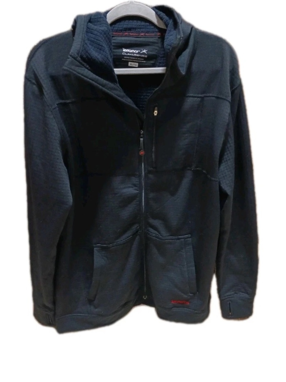 Terramar Climasense Men’s Black Full Zip Hooded Jacket XL Thermal Performance